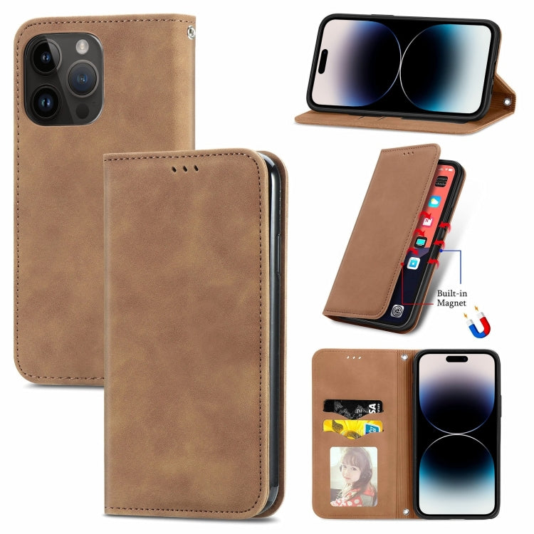 Retro Skin Feel Magnetic Flip Leather Phone Case, Series 2