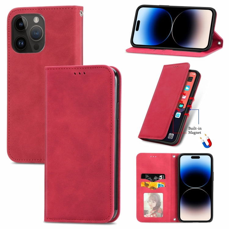 Retro Skin Feel Magnetic Flip Leather Phone Case, Series 3