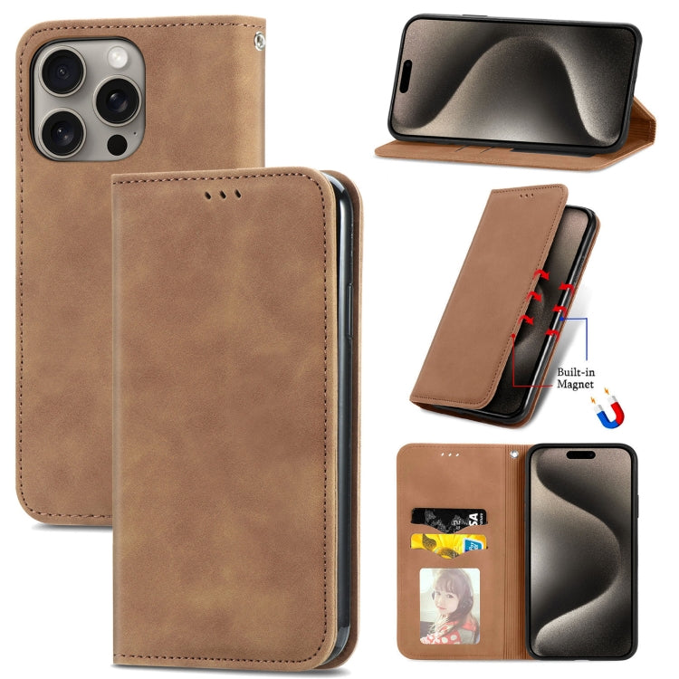 Retro Skin Feel Magnetic Flip Leather Phone Case, Series 3