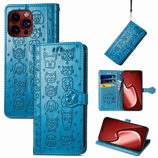 Cat and Dog Embossed Leather Phone Case, Series 1