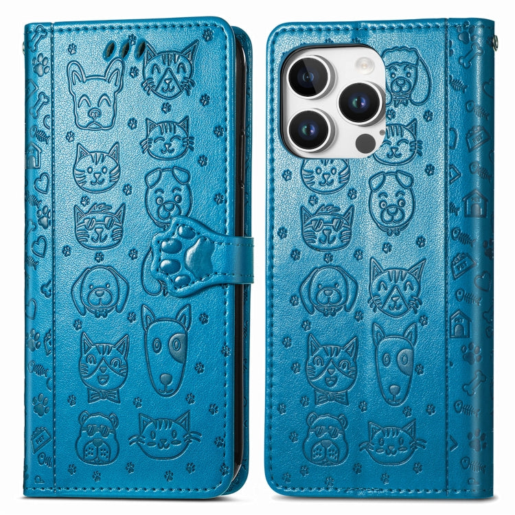 Cat and Dog Embossed Leather Phone Case, Series 2