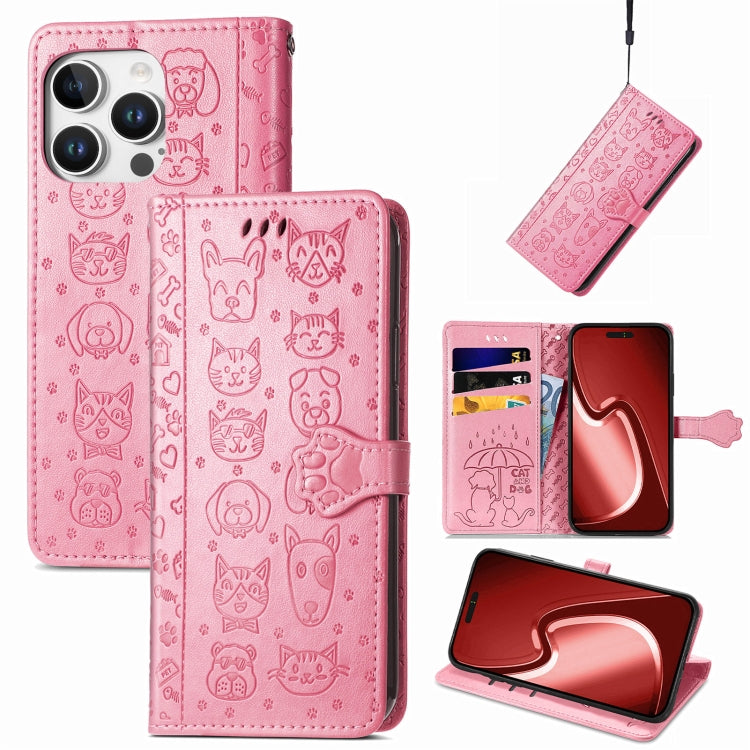 Cat and Dog Embossed Leather Phone Case, Series 2