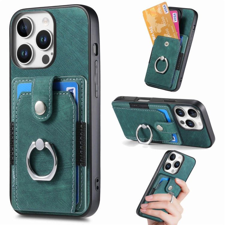 Retro Skin-feel Ring Card Wallet Phone Case, Series 1