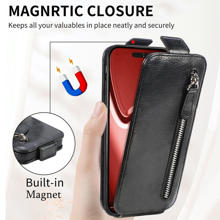 Zipper Wallet Vertical Flip Leather Phone Case