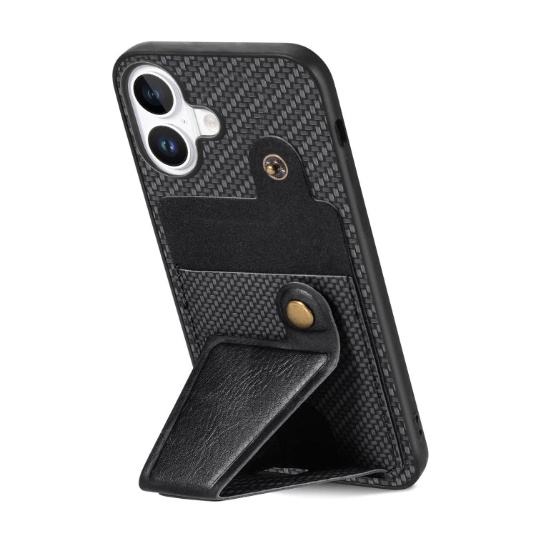 Carbon Fiber Wallet Flip Card K-shaped Holder Phone Case, Series 2