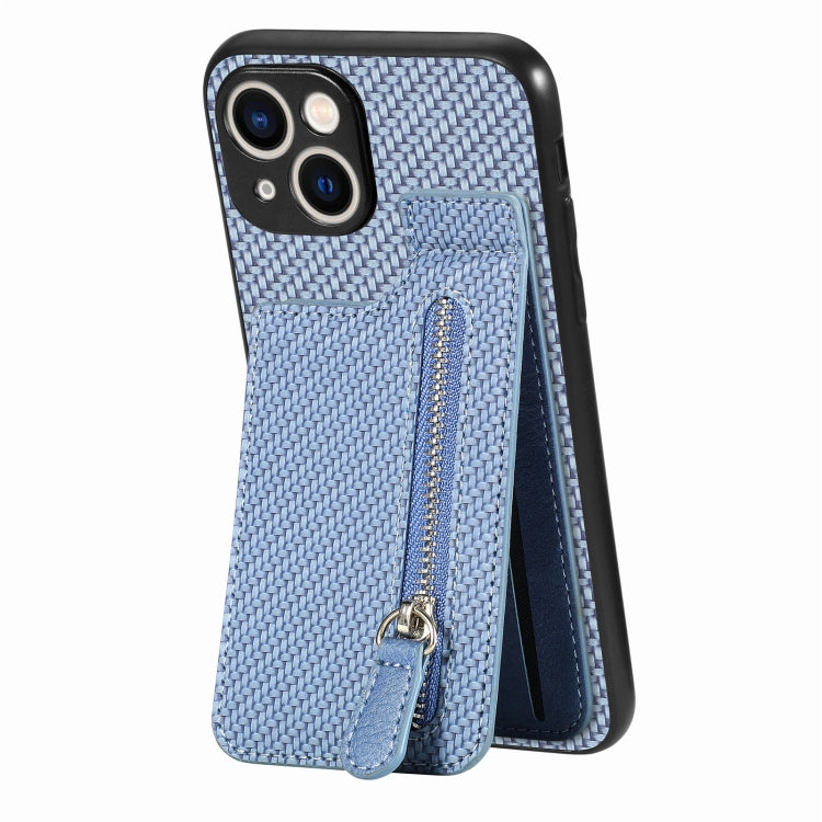 Carbon Fiber Vertical Flip Zipper Phone Case, Series 1