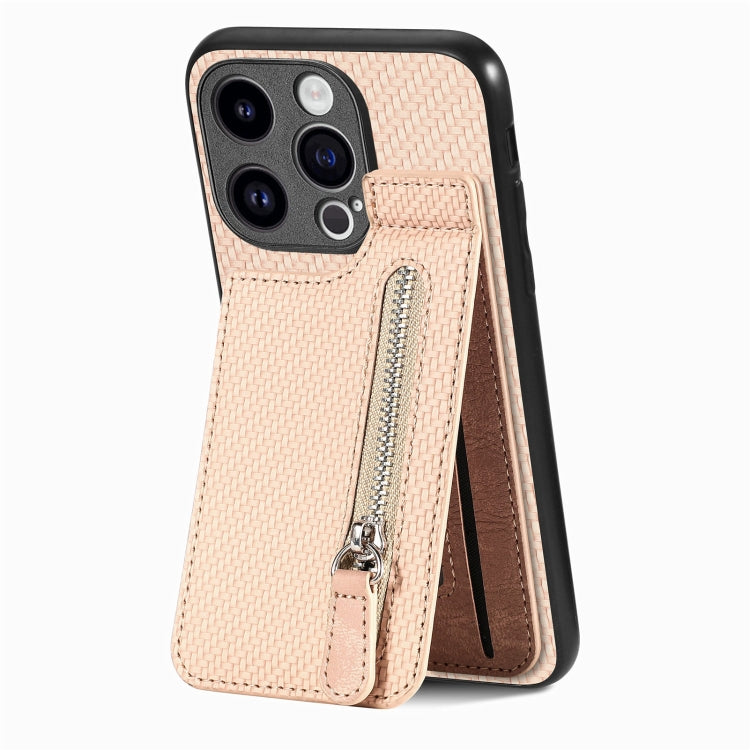 Carbon Fiber Vertical Flip Zipper Phone Case, Series 2