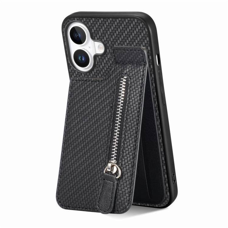 Carbon Fiber Vertical Flip Zipper Phone Case, Series 2