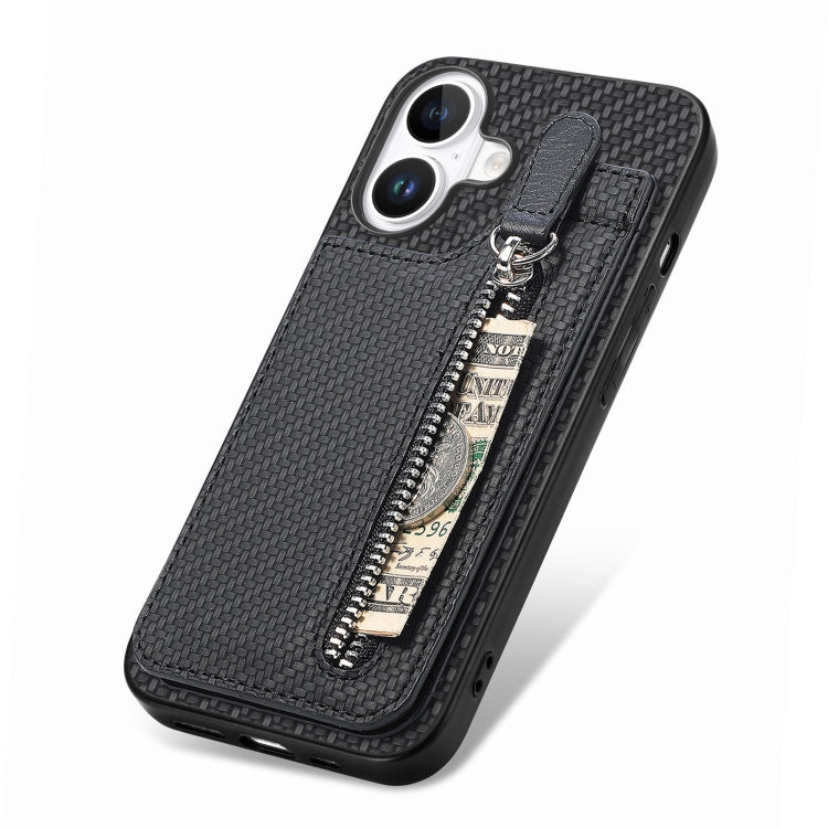 Carbon Fiber Vertical Flip Zipper Phone Case, Series 2