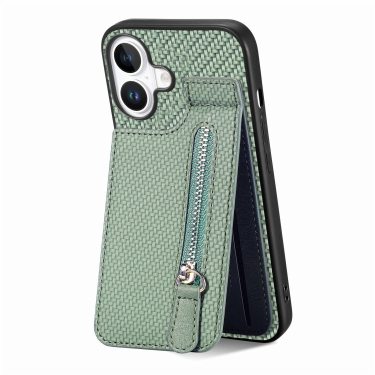 Carbon Fiber Vertical Flip Zipper Phone Case, Series 2