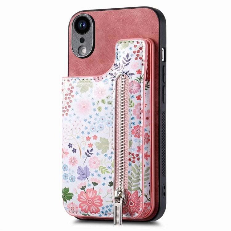 Retro Painted Zipper Wallet Back Phone Case, Series 1