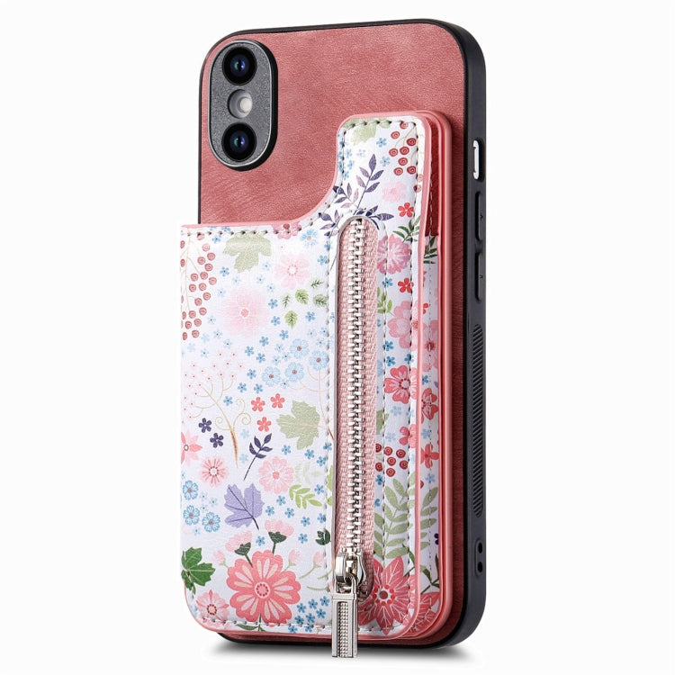 Retro Painted Zipper Wallet Back Phone Case, Series 1