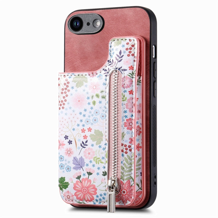 Retro Painted Zipper Wallet Back Phone Case, Series 2