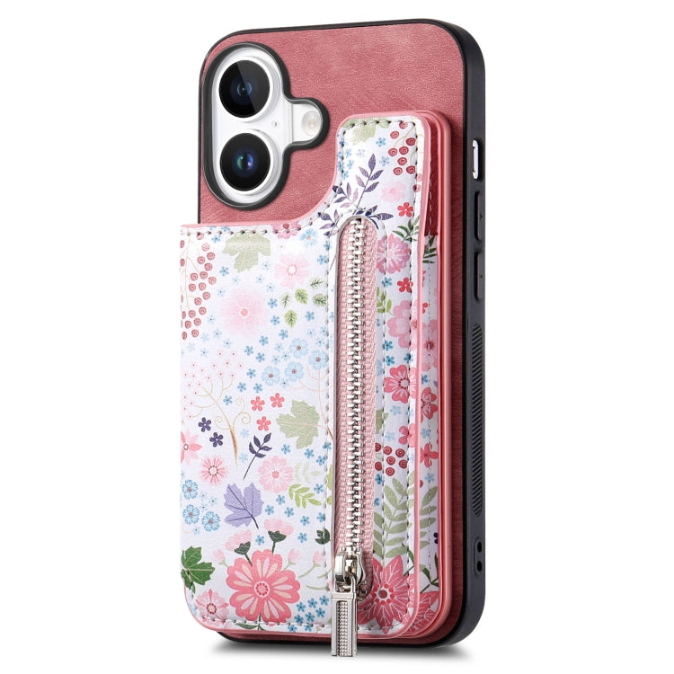 Retro Painted Zipper Wallet Back Phone Case, Series 2