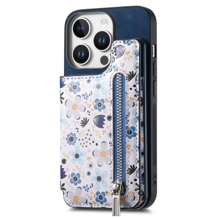 Retro Painted Zipper Wallet Back Phone Case, Series 4