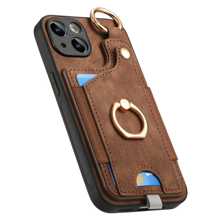 Retro Skin-feel Ring Card Bag Phone Case with Hang Loop, Series 2