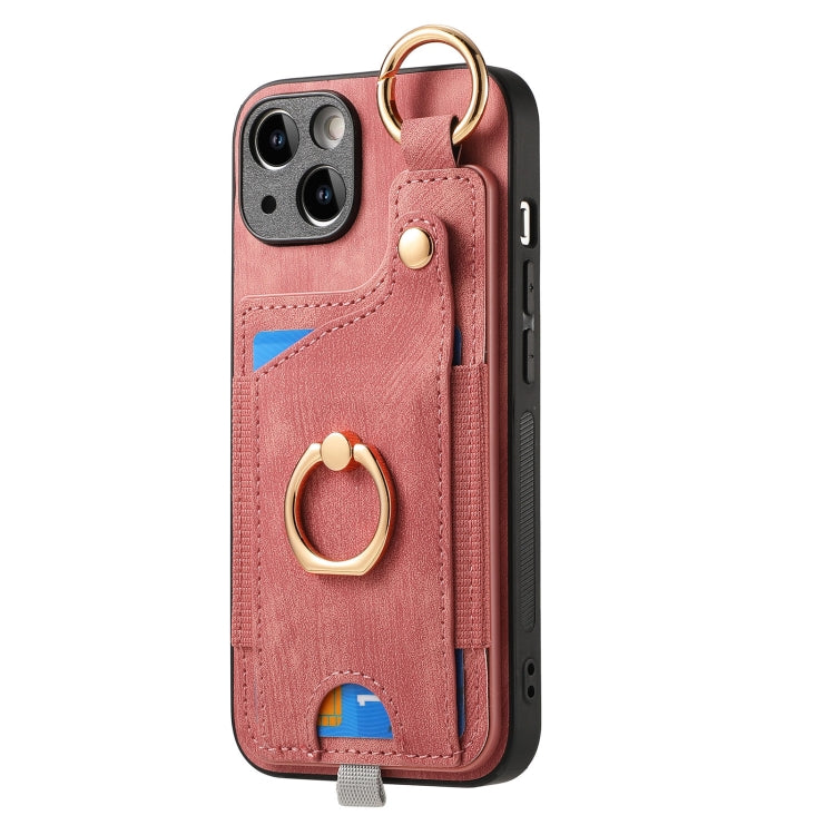 Retro Skin-feel Ring Card Bag Phone Case with Hang Loop, Series 2