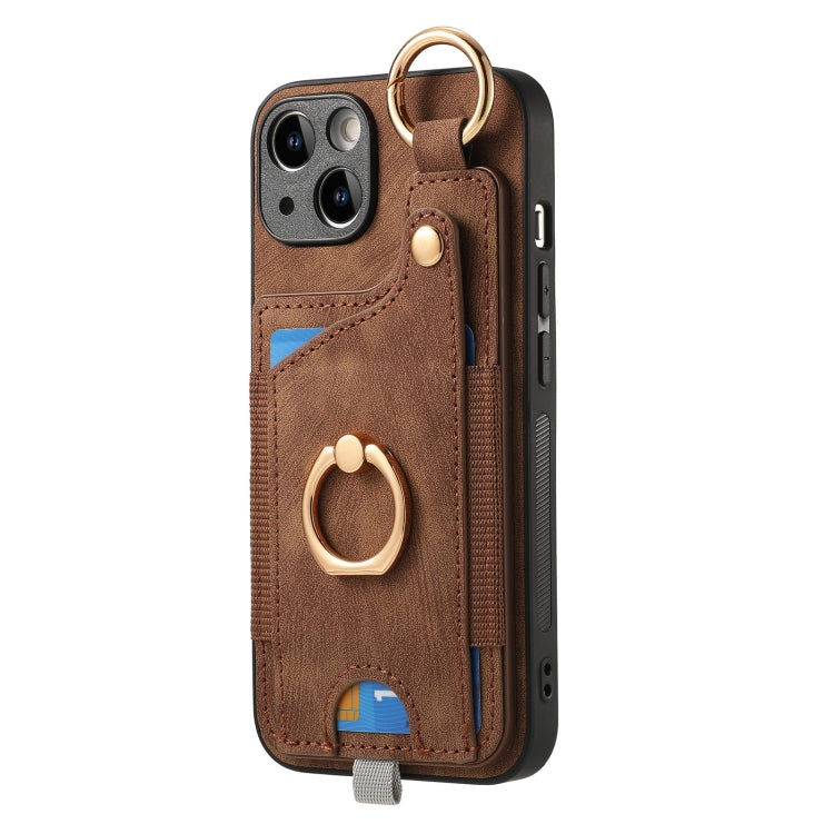 Retro Skin-feel Ring Card Bag Phone Case with Hang Loop, Series 2