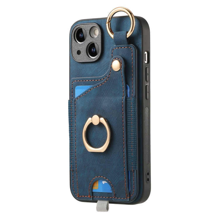 Retro Skin-feel Ring Card Bag Phone Case with Hang Loop, Series 2