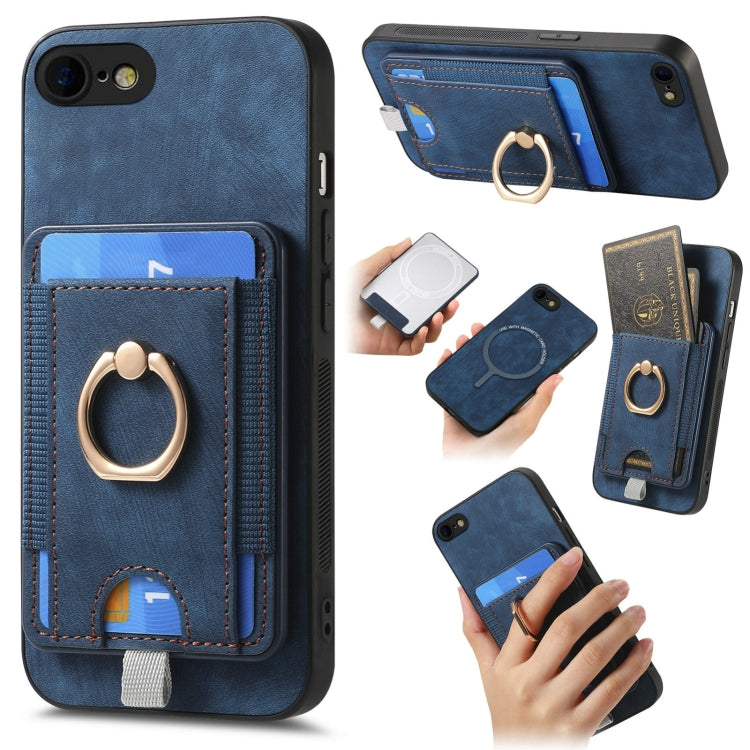 Retro Splitable Magnetic Card Bag Leather Phone Case, Series 6