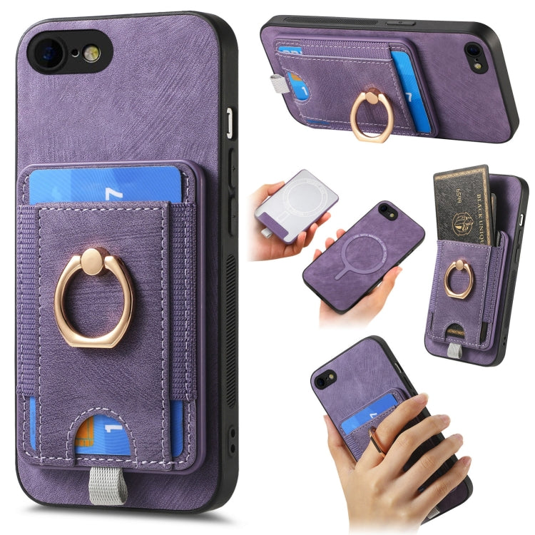 Retro Splitable Magnetic Card Bag Leather Phone Case, Series 6