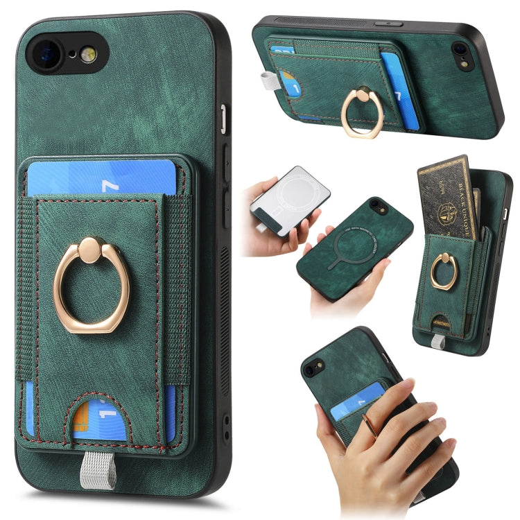 Retro Splitable Magnetic Card Bag Leather Phone Case, Series 4