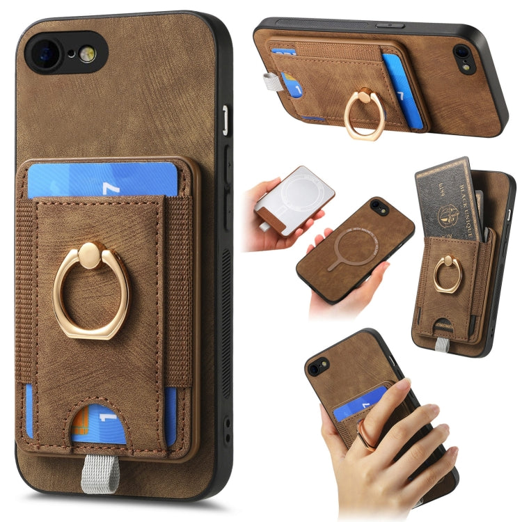 Retro Splitable Magnetic Card Bag Leather Phone Case, Series 2