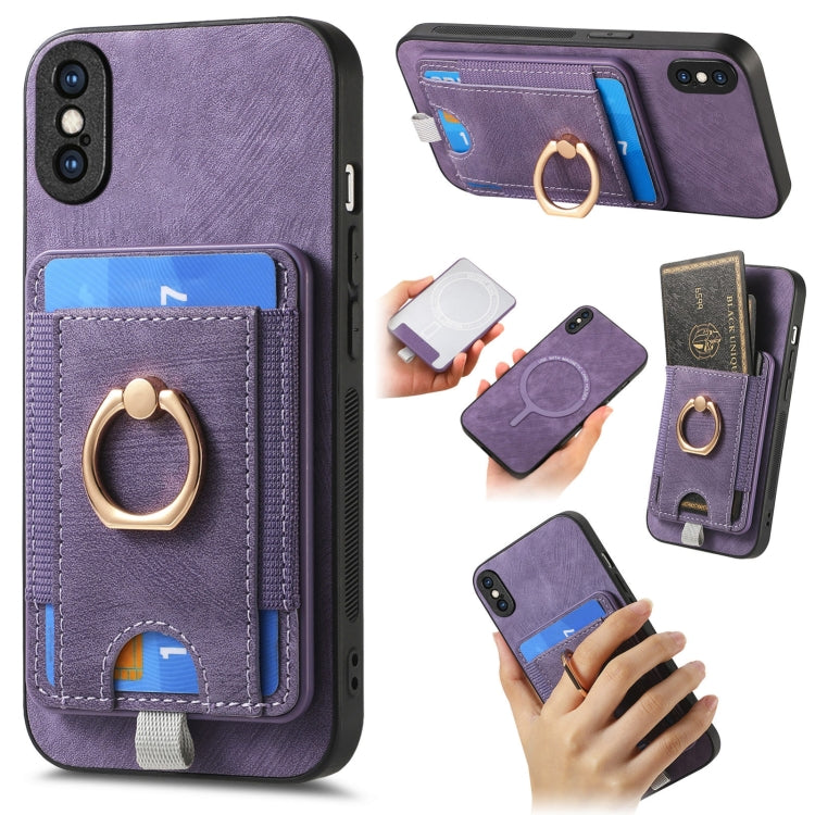 Retro Splitable Magnetic Card Bag Leather Phone Case, Series 2