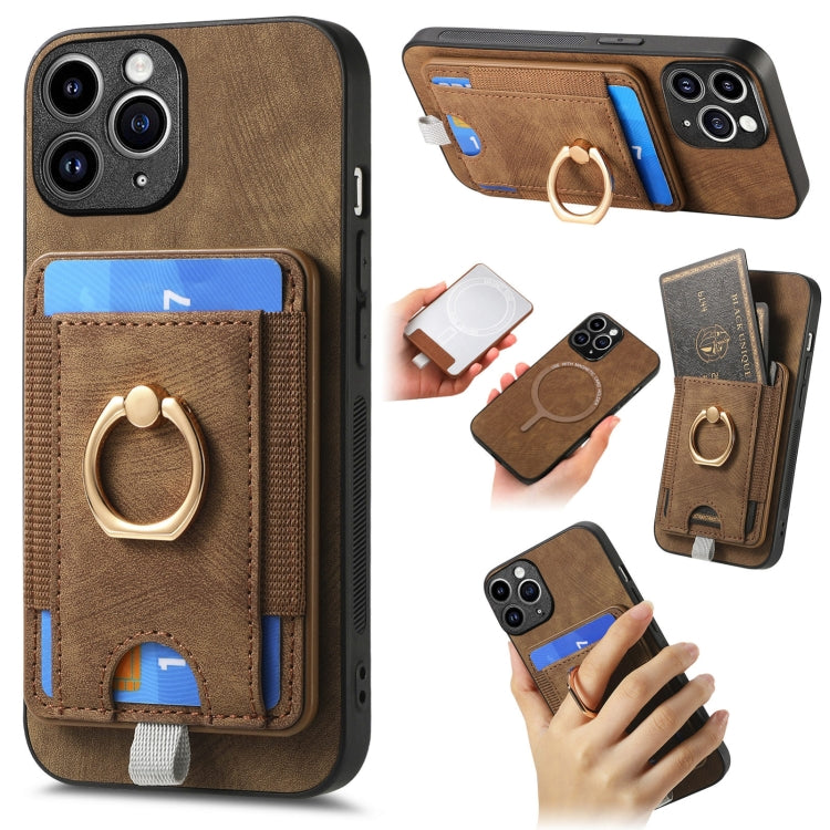 Retro Splitable Magnetic Card Bag Leather Phone Case, Series 4