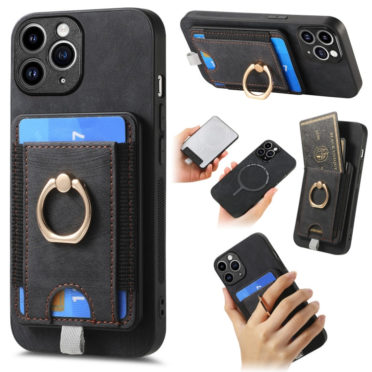 Retro Splitable Magnetic Card Bag Leather Phone Case, Series 4