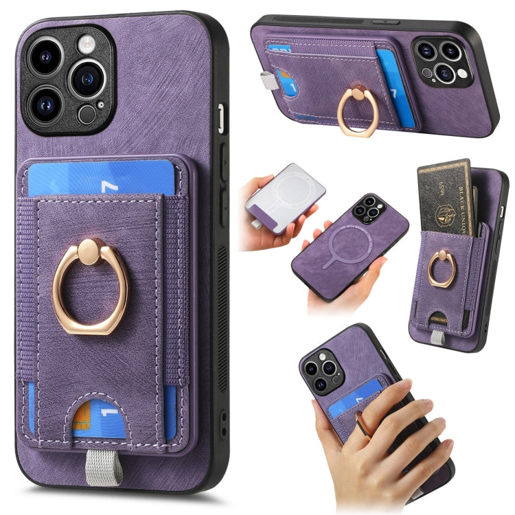 Retro Splitable Magnetic Card Bag Leather Phone Case, Series 3