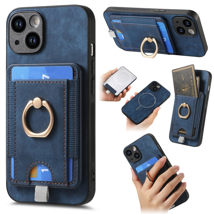 Retro Splitable Magnetic Card Bag Leather Phone Case, Series 6