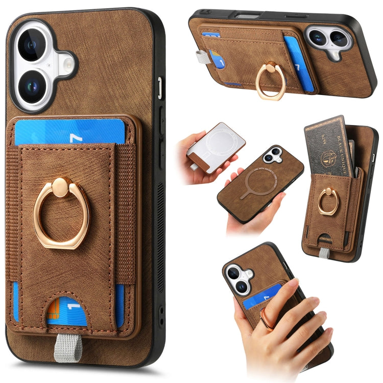 Retro Splitable Magnetic Card Bag Leather Phone Case, Series 1