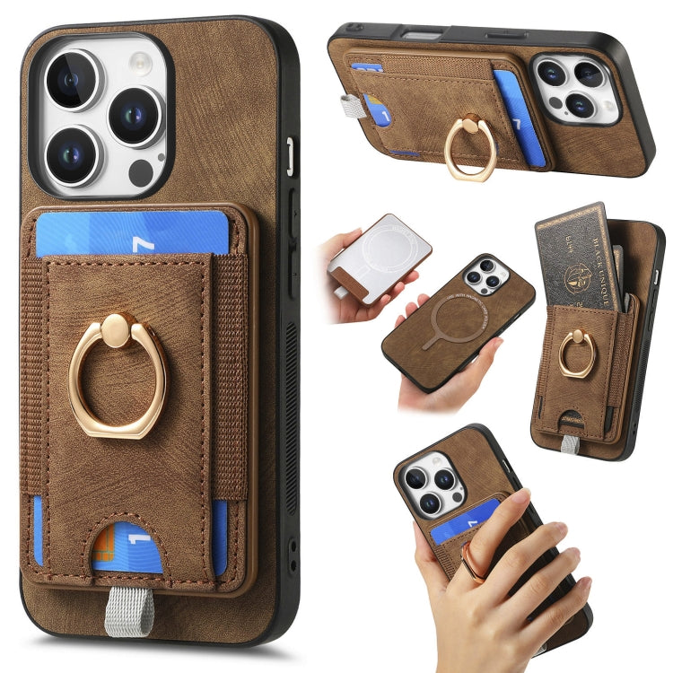 Retro Splitable Magnetic Card Bag Leather Phone Case, Series 5