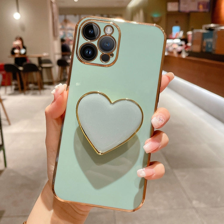 Electroplating Love Heart Holder TPU Phone Case, Series 5