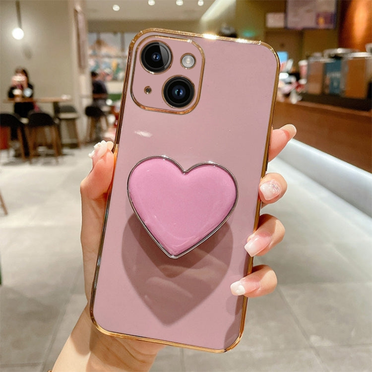 Electroplating Love Heart Holder TPU Phone Case, Series 6