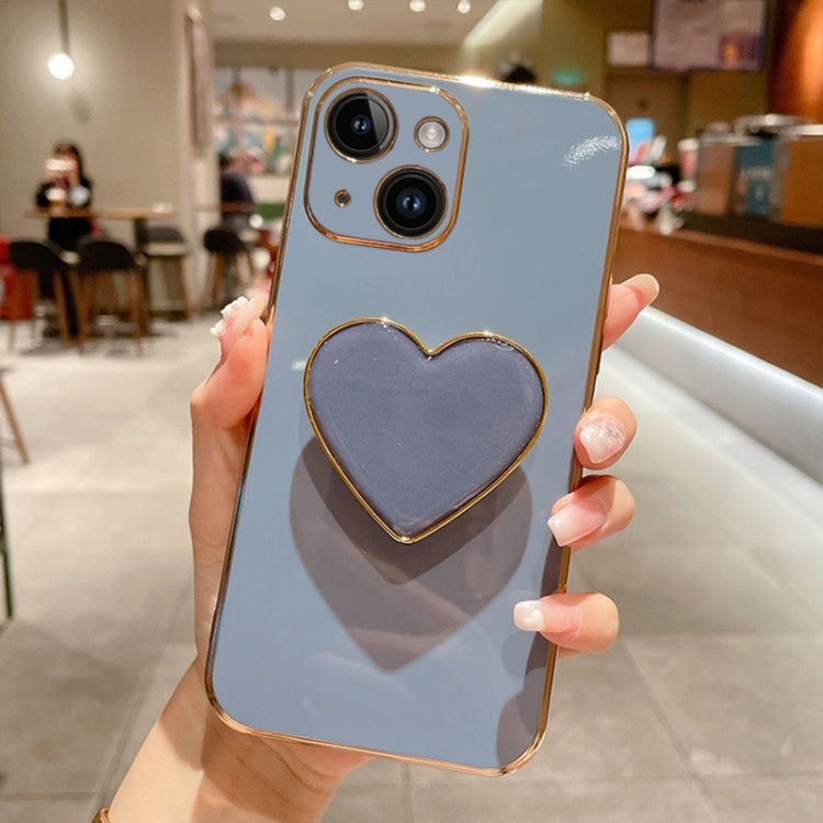 Electroplating Love Heart Holder TPU Phone Case, Series 5