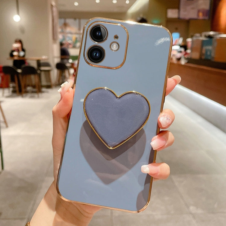 Electroplating Love Heart Holder TPU Phone Case, Series 6