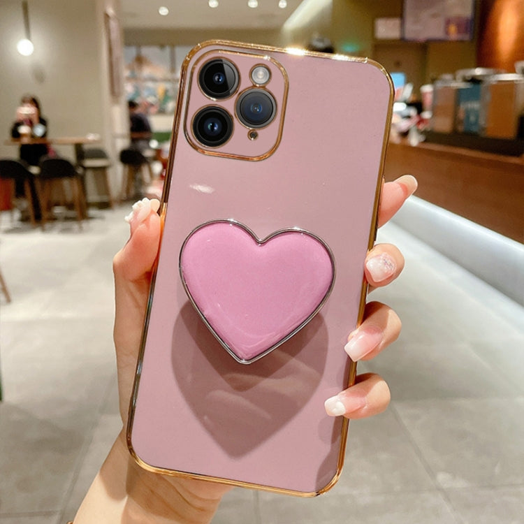 Electroplating Love Heart Holder TPU Phone Case, Series 4