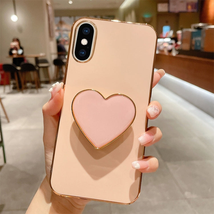 Electroplating Love Heart Holder TPU Phone Case, Series 4