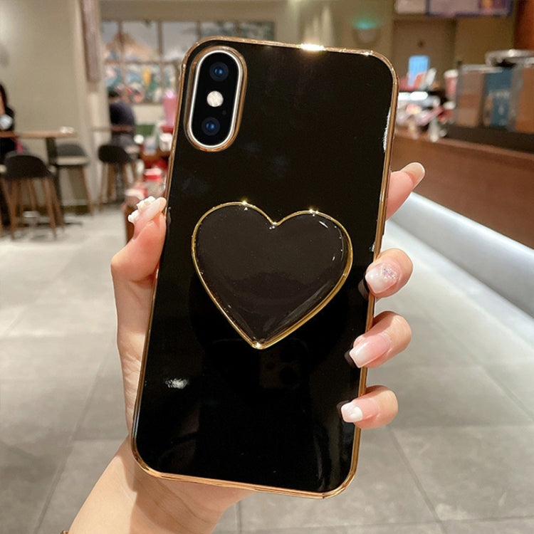 Electroplating Love Heart Holder TPU Phone Case, Series 4