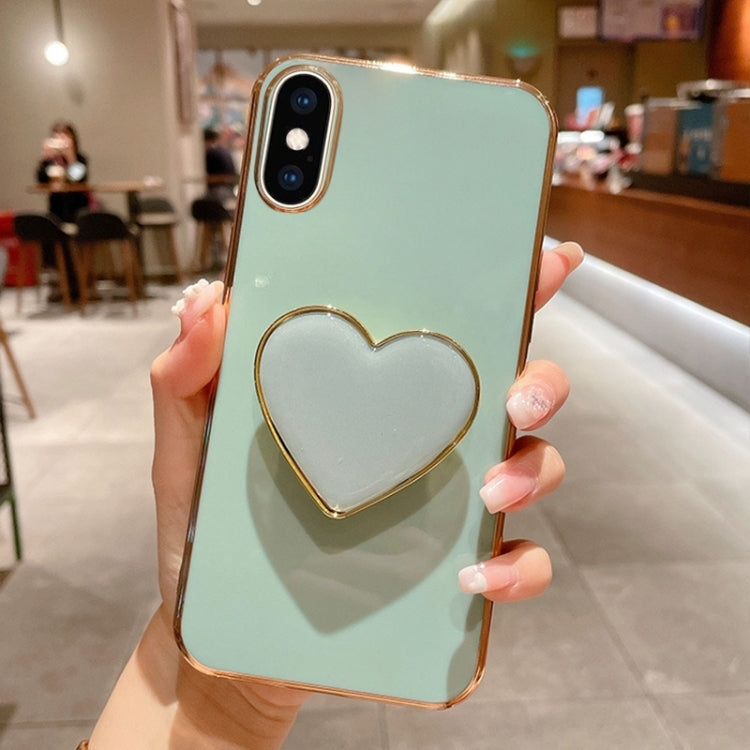 Electroplating Love Heart Holder TPU Phone Case, Series 4