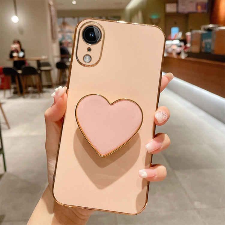 Electroplating Love Heart Holder TPU Phone Case, Series 1