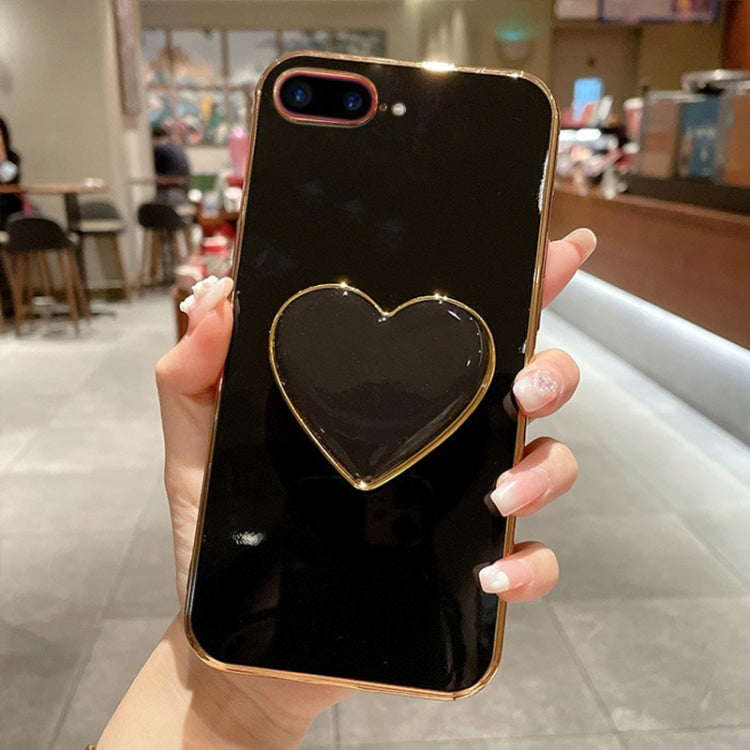 Electroplating Love Heart Holder TPU Phone Case, Series 5