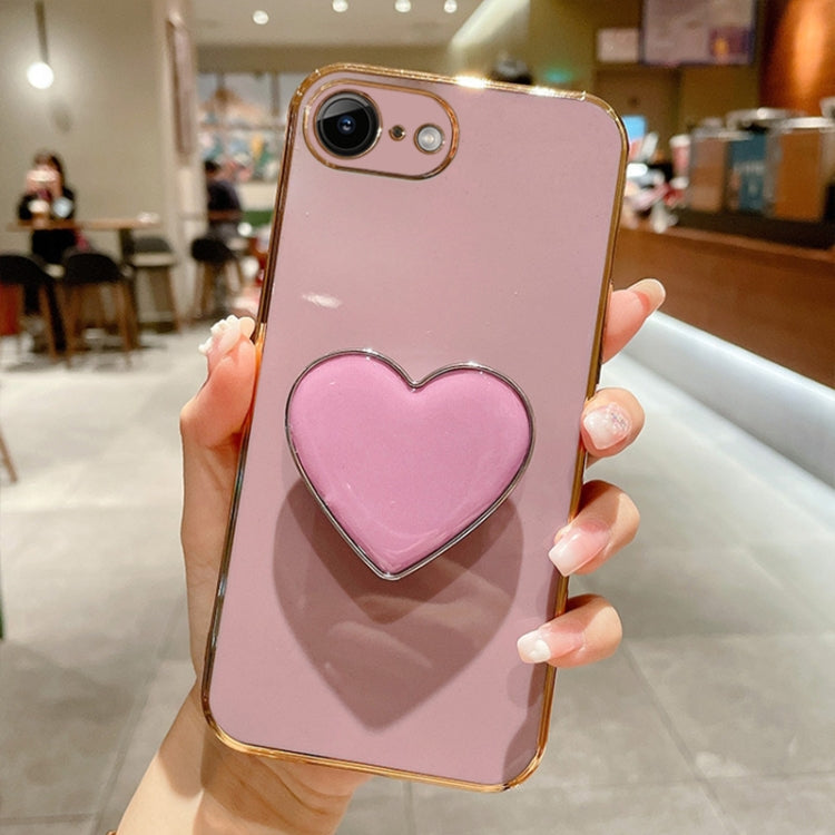 Electroplating Love Heart Holder TPU Phone Case, Series 2