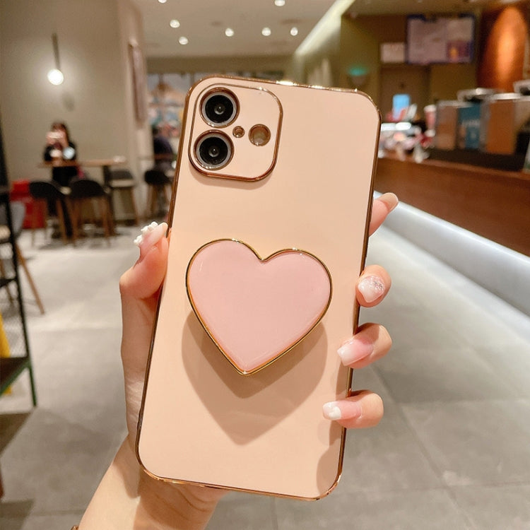 Electroplating Love Heart Holder TPU Phone Case, Series 4