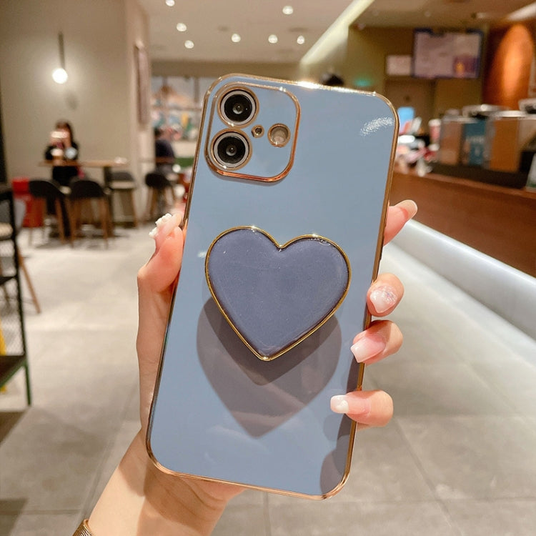 Electroplating Love Heart Holder TPU Phone Case, Series 1