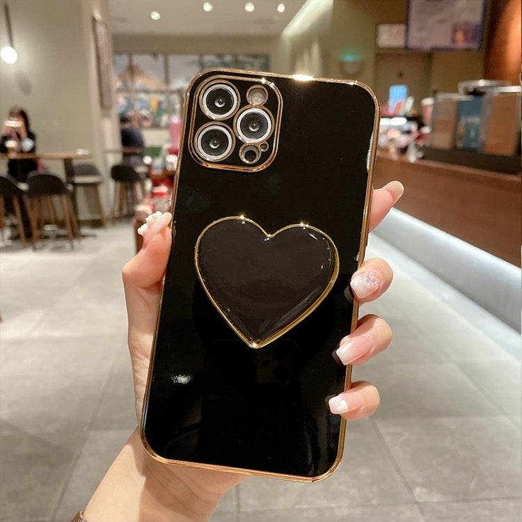 Electroplating Love Heart Holder TPU Phone Case, Series 5