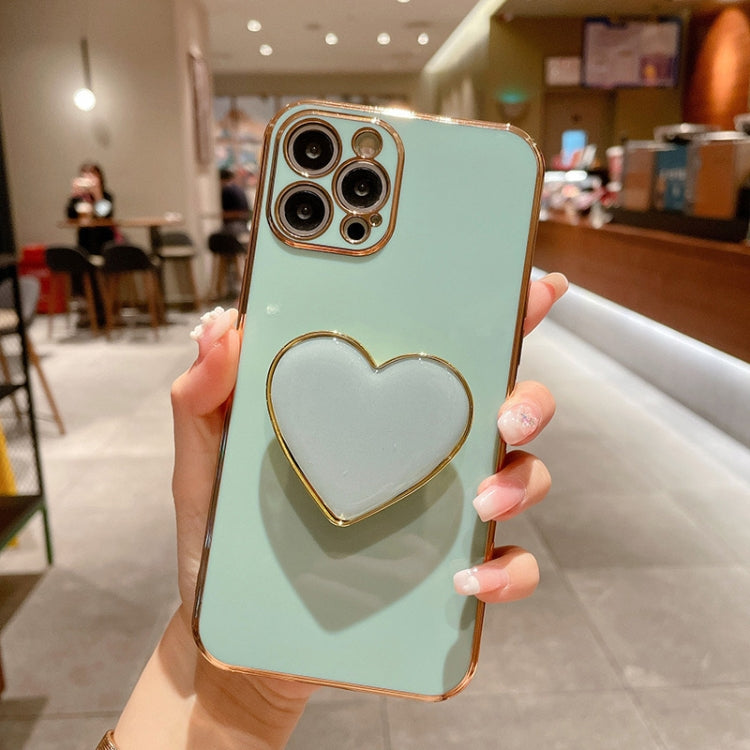 Electroplating Love Heart Holder TPU Phone Case, Series 5