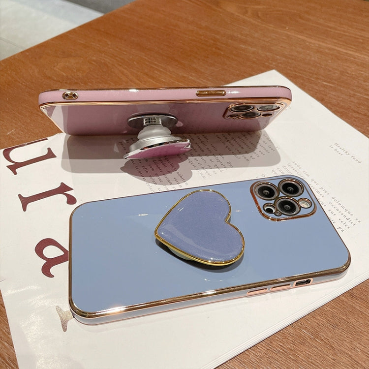 Electroplating Love Heart Holder TPU Phone Case, Series 2